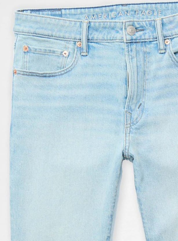 AMERICAN EAGLE Washed Slim Straight Jeans