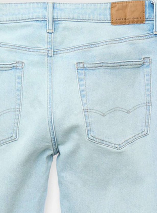 AMERICAN EAGLE Washed Slim Straight Jeans