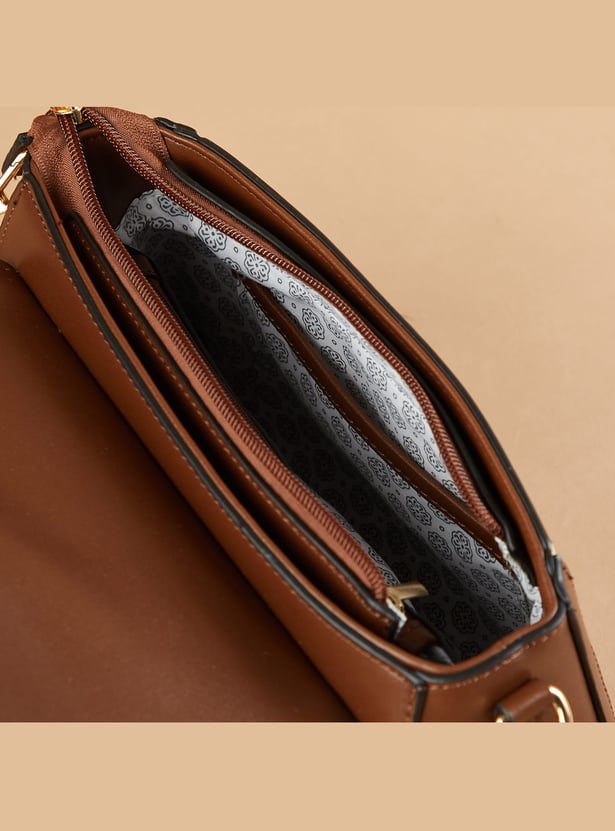 Buy CODE Monogram Print Handheld Bag from CODE at just INR 2299.0