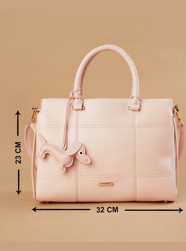 CODE Solid Handheld Bag with Dog Charm