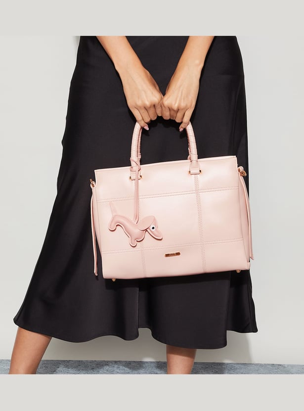 CODE Solid Handheld Bag with Dog Charm