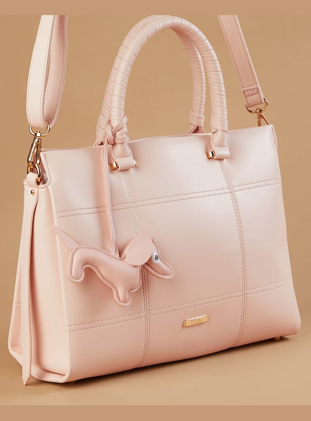 CODE Solid Handheld Bag with Dog Charm