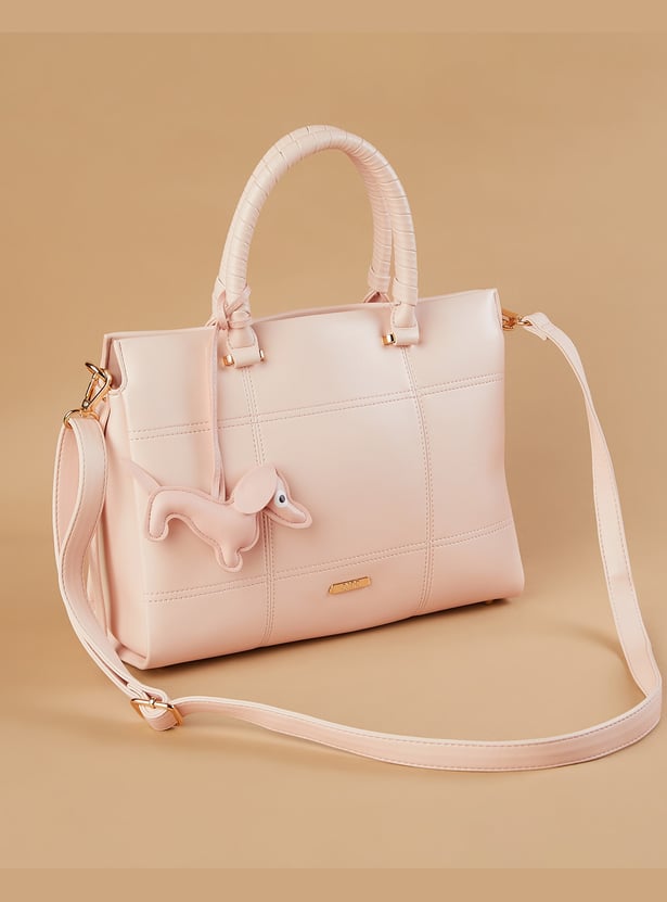CODE Solid Handheld Bag with Dog Charm