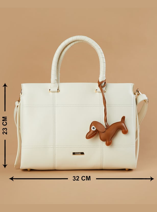 CODE Solid Handheld Bag with Dog Charm