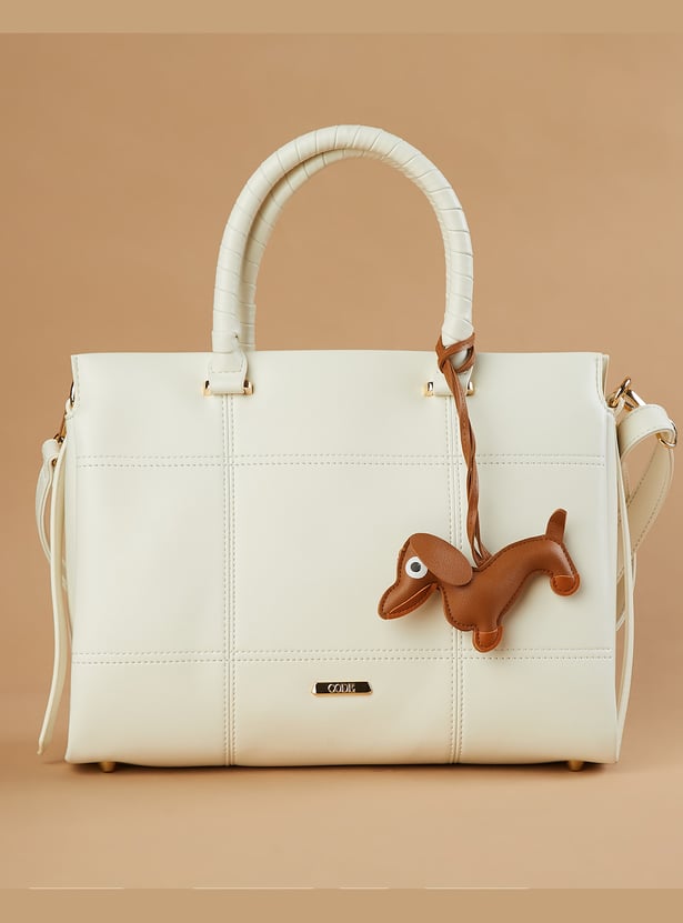 CODE Solid Handheld Bag with Dog Charm
