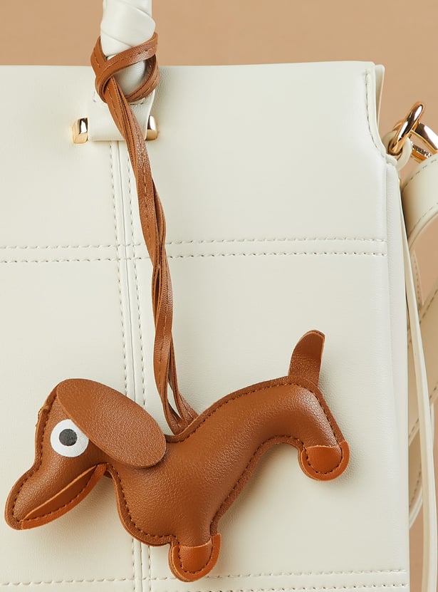 CODE Solid Handheld Bag with Dog Charm