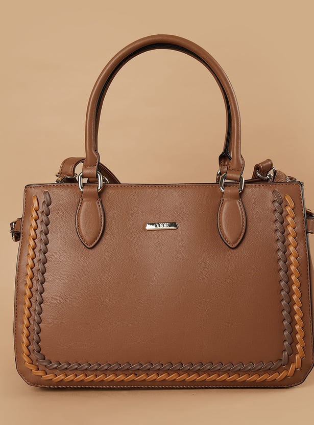 CODE Woven Detail Handheld Bag