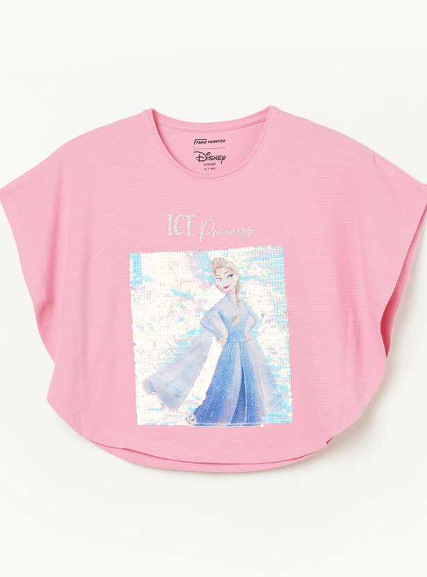 FAME FOREVER Girls Elsa Sequined Poncho Top