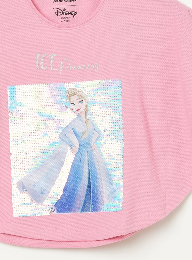 FAME FOREVER Girls Elsa Sequined Poncho Top