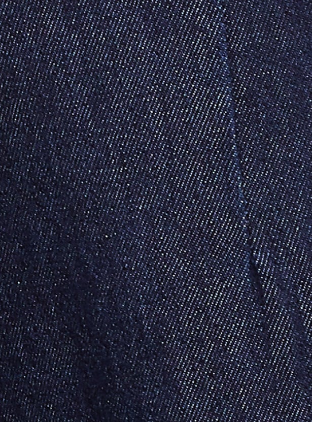 GINGER Washed Wide Leg Denim Cargos