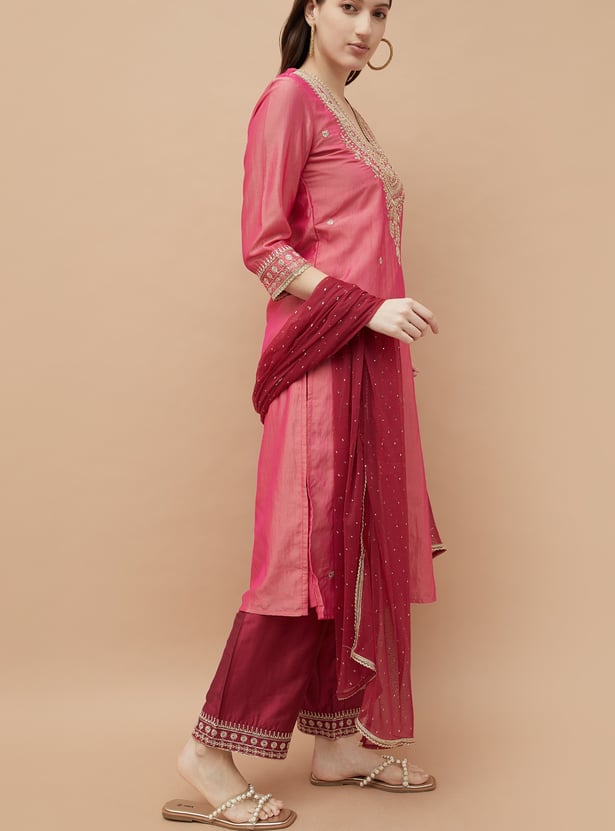 MELANGE Embroidered Kurta Set