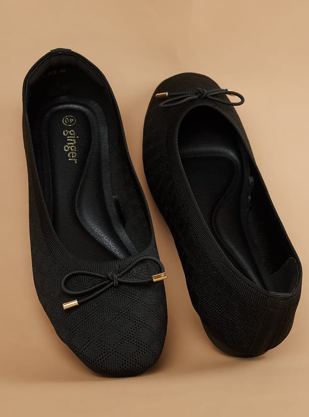 GINGER Knitted Patterned Ballerinas