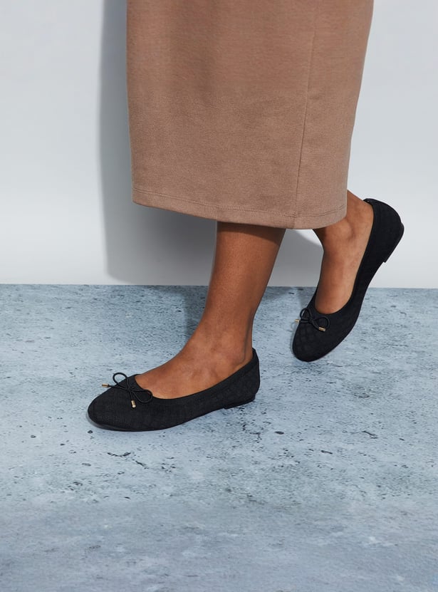 GINGER Knitted Patterned Ballerinas