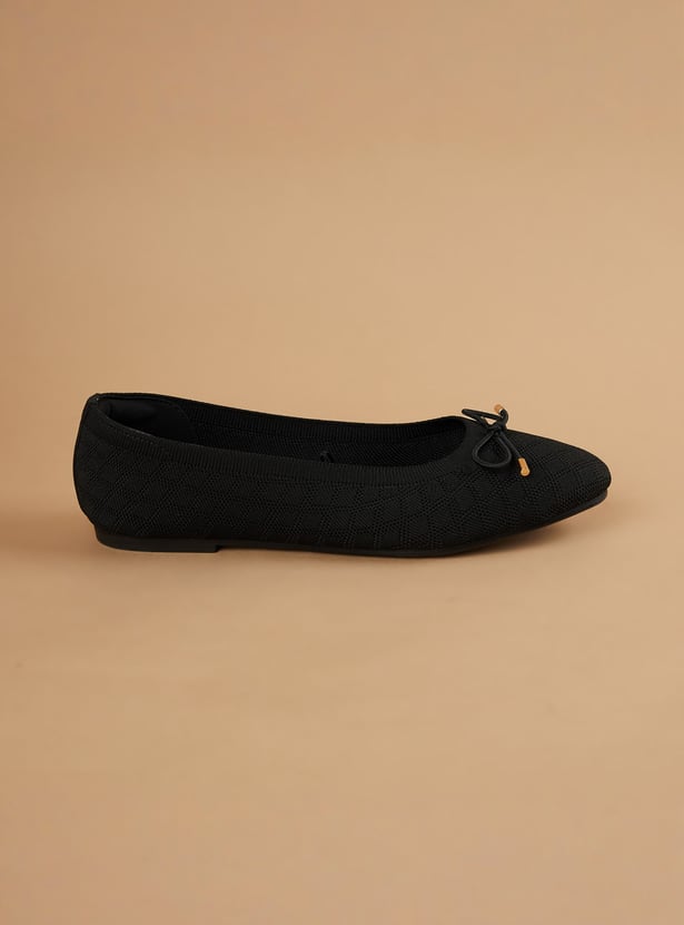 GINGER Knitted Patterned Ballerinas