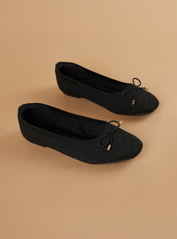 GINGER Knitted Patterned Ballerinas