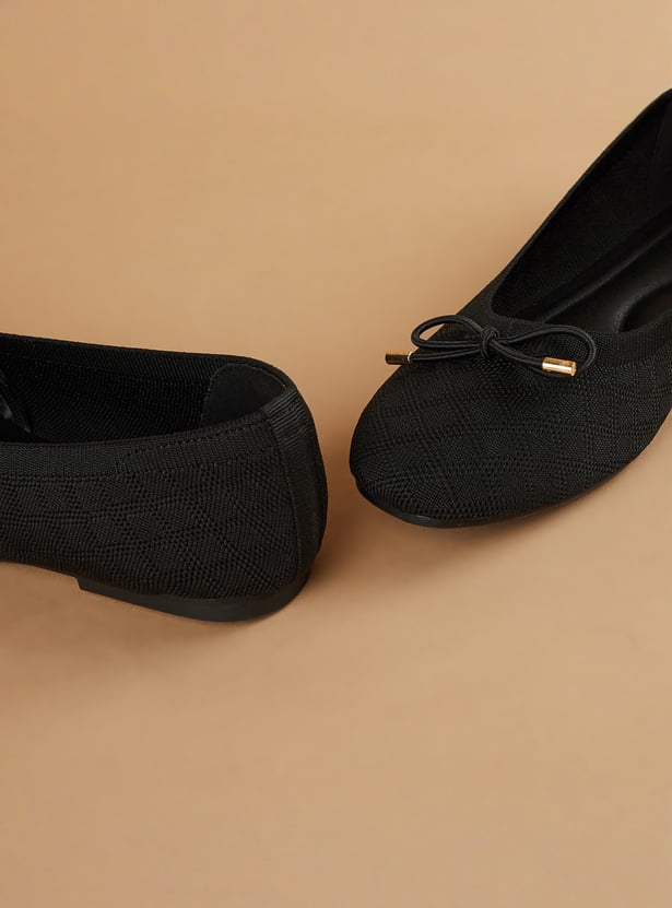 GINGER Knitted Patterned Ballerinas