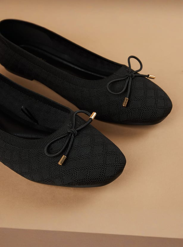 GINGER Knitted Patterned Ballerinas