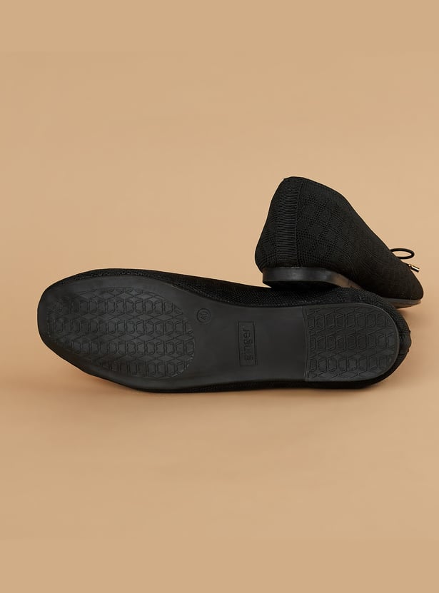 GINGER Knitted Patterned Ballerinas