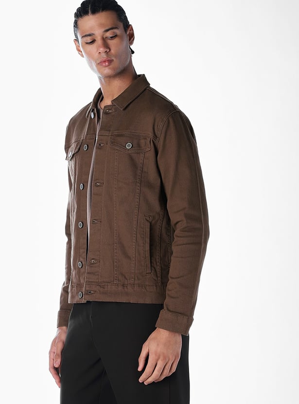 JACK & JONES Solid Denim Jacket