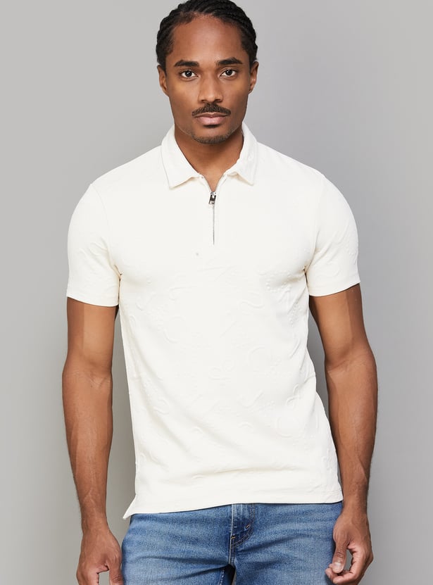 JACK & JONES Embossed Polo T-shirt