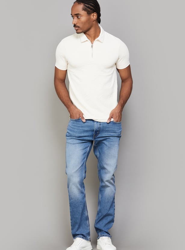 JACK & JONES Embossed Polo T-shirt