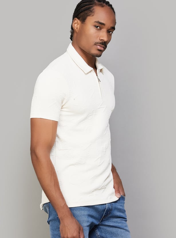 JACK & JONES Embossed Polo T-shirt