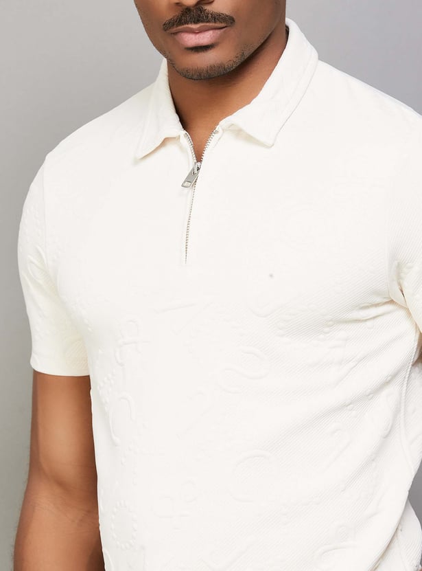JACK & JONES Embossed Polo T-shirt