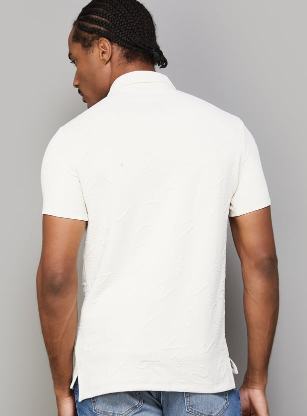 JACK & JONES Embossed Polo T-shirt