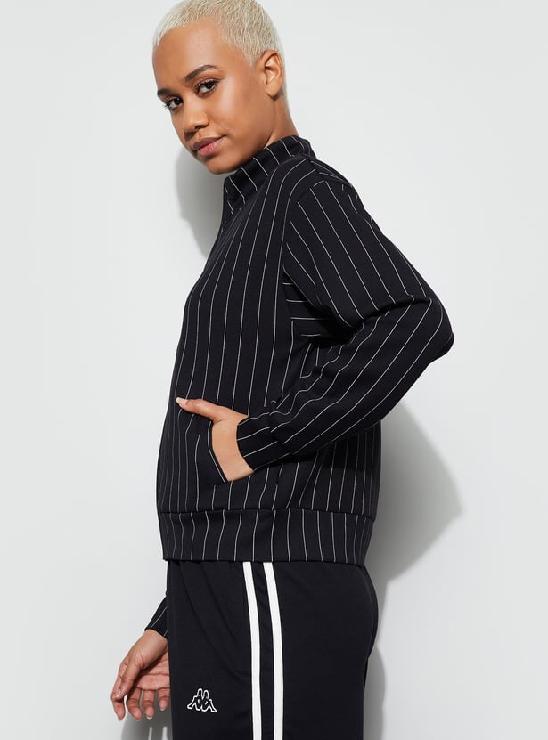KAPPA Striped Mock Collar Jacket