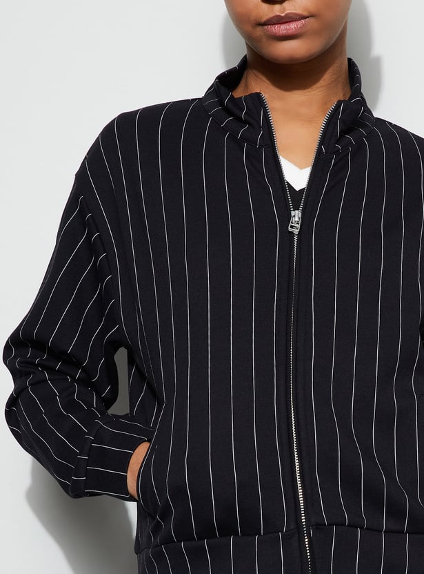 KAPPA Striped Mock Collar Jacket