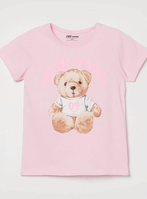 FAME FOREVER Girls Printed T-shirt