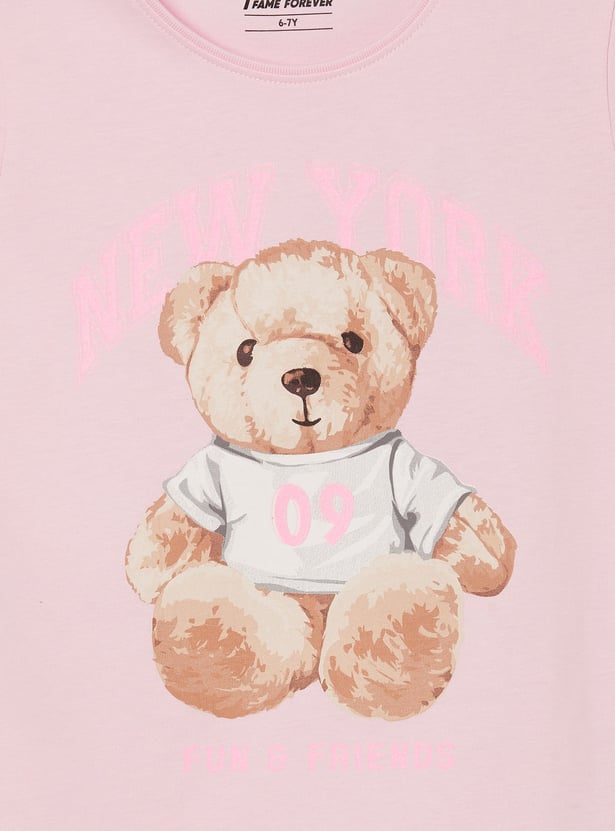FAME FOREVER Girls Printed T-shirt