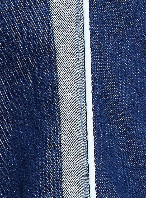 FAME FOREVER Wide Leg Jeans with Contrast Taping