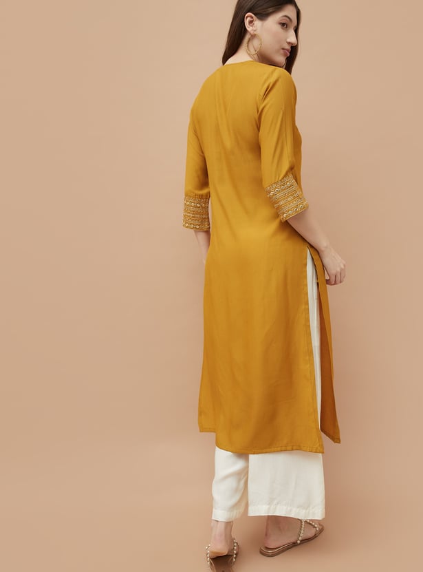 MELANGE Sequinned Straight Kurta