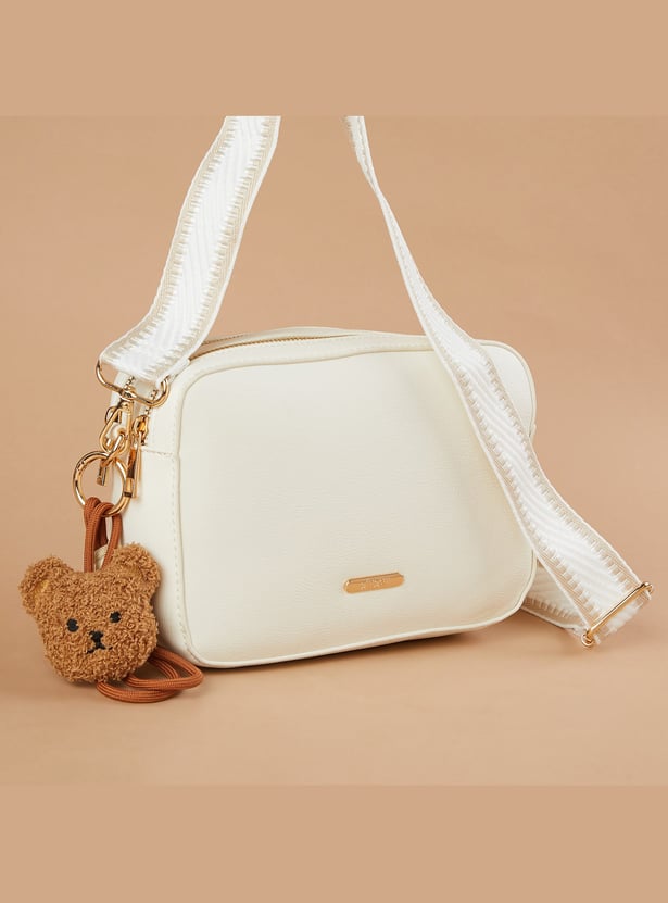 GINGER Solid Shoulder Bag with Charm