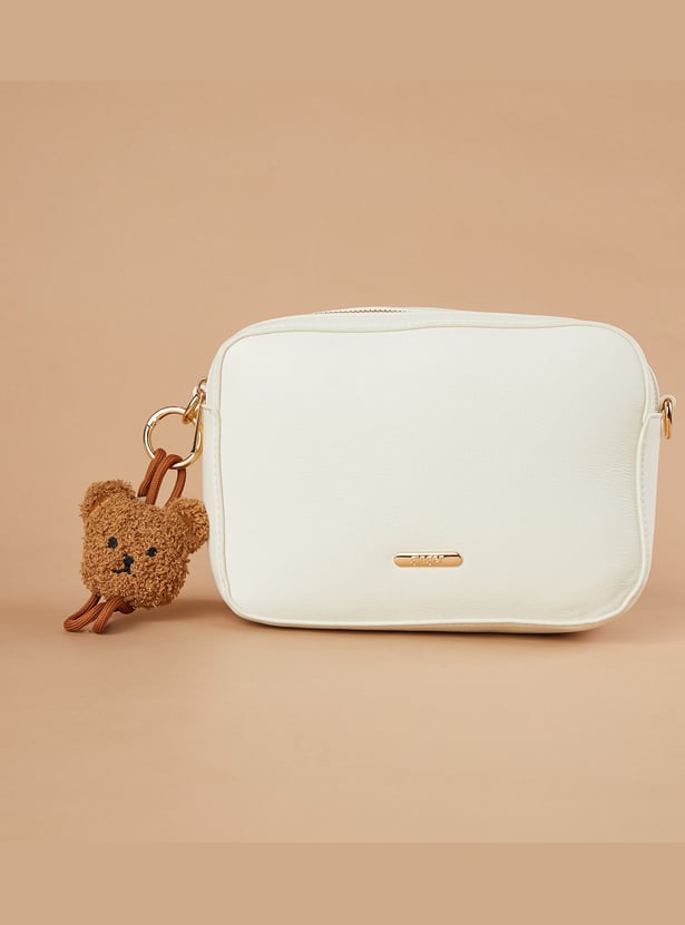 GINGER Solid Shoulder Bag with Charm
