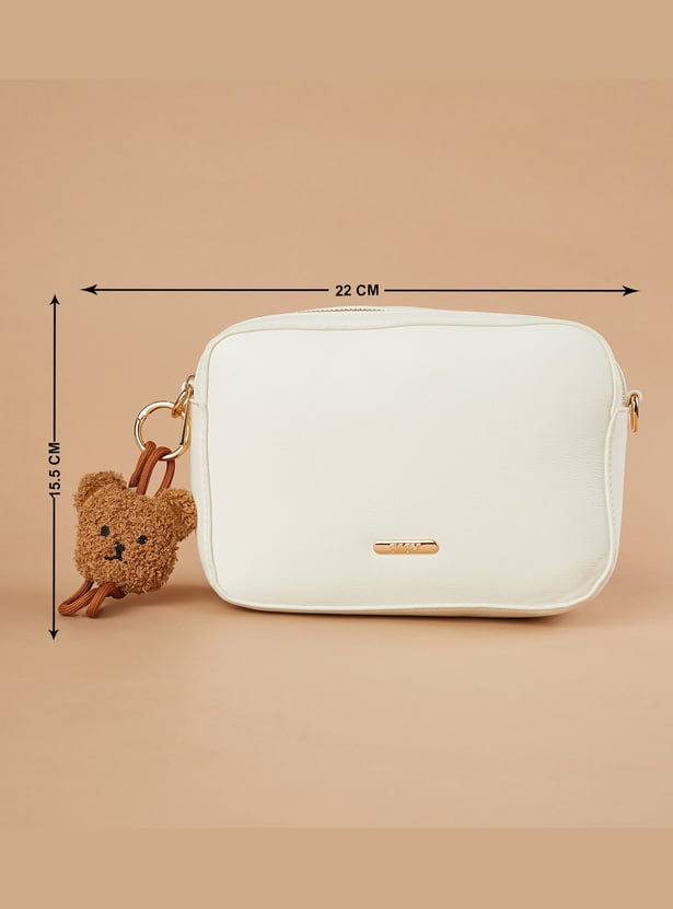 GINGER Solid Shoulder Bag with Charm