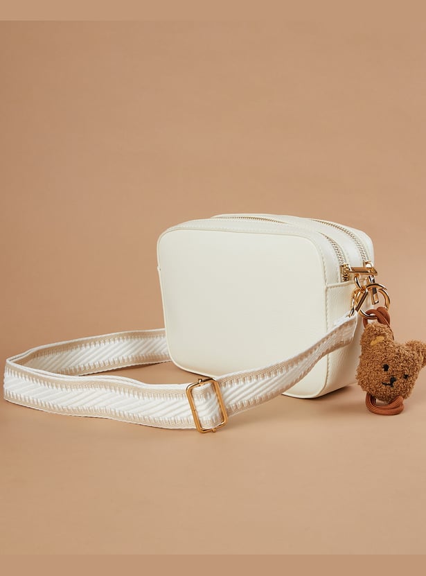 GINGER Solid Shoulder Bag with Charm