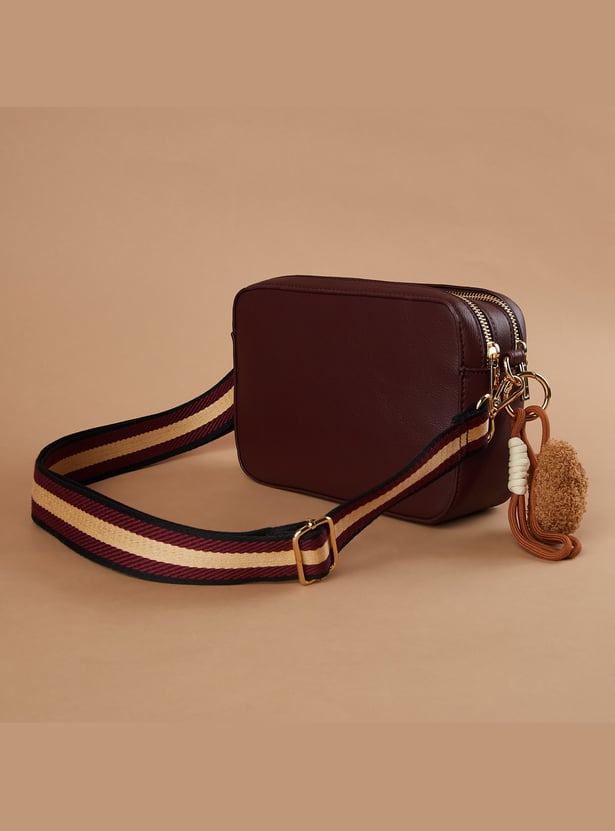 GINGER Solid Shoulder Bag with Charm