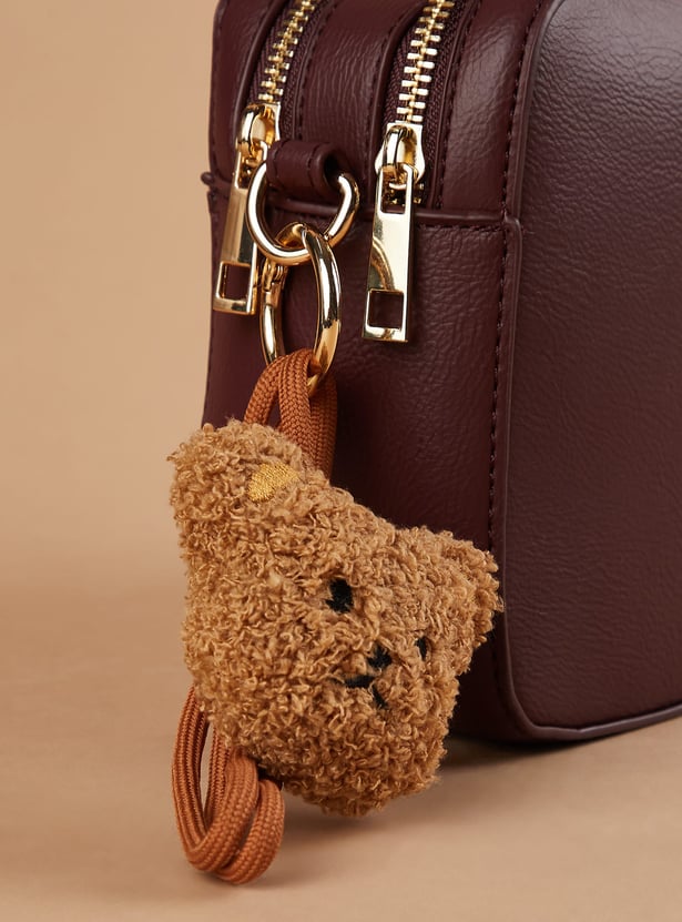 GINGER Solid Shoulder Bag with Charm