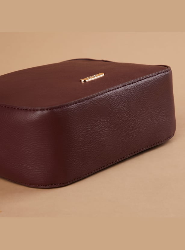 GINGER Solid Shoulder Bag with Charm