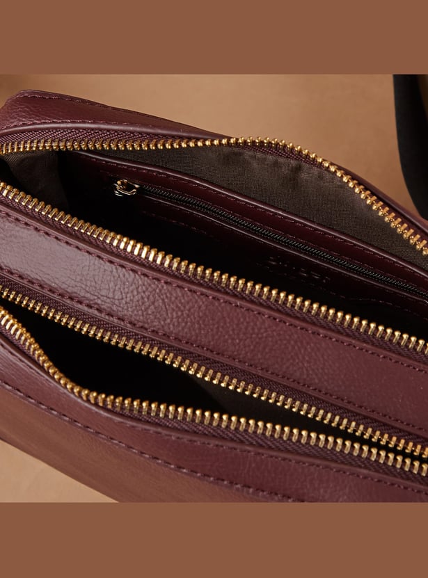 GINGER Solid Shoulder Bag with Charm