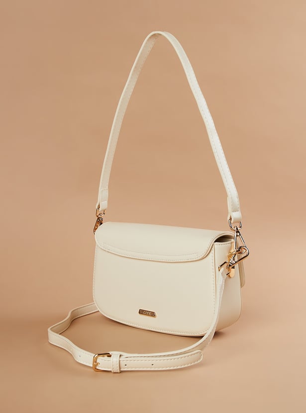 CODE Shoulder Bag with Metal Accent
