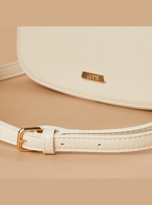 CODE Shoulder Bag with Metal Accent