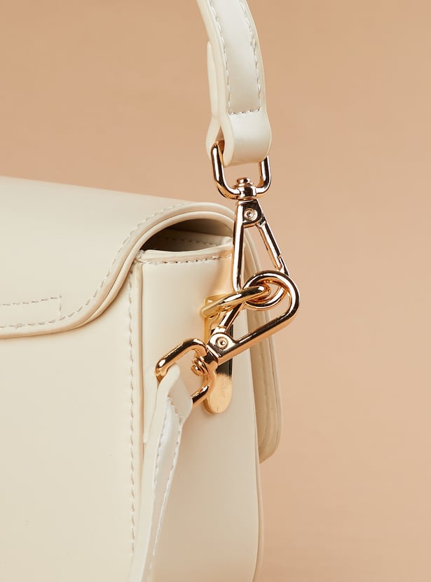 CODE Shoulder Bag with Metal Accent