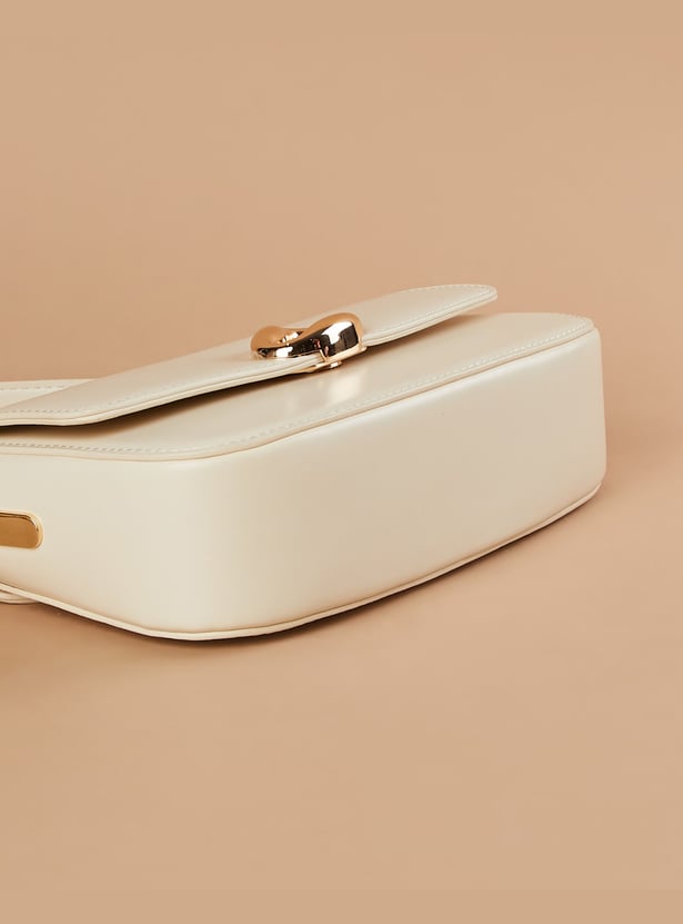 CODE Shoulder Bag with Metal Accent