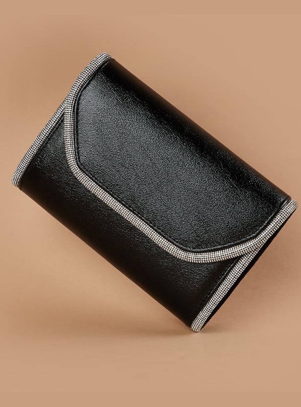 CODE Embellished Envelope Clutch