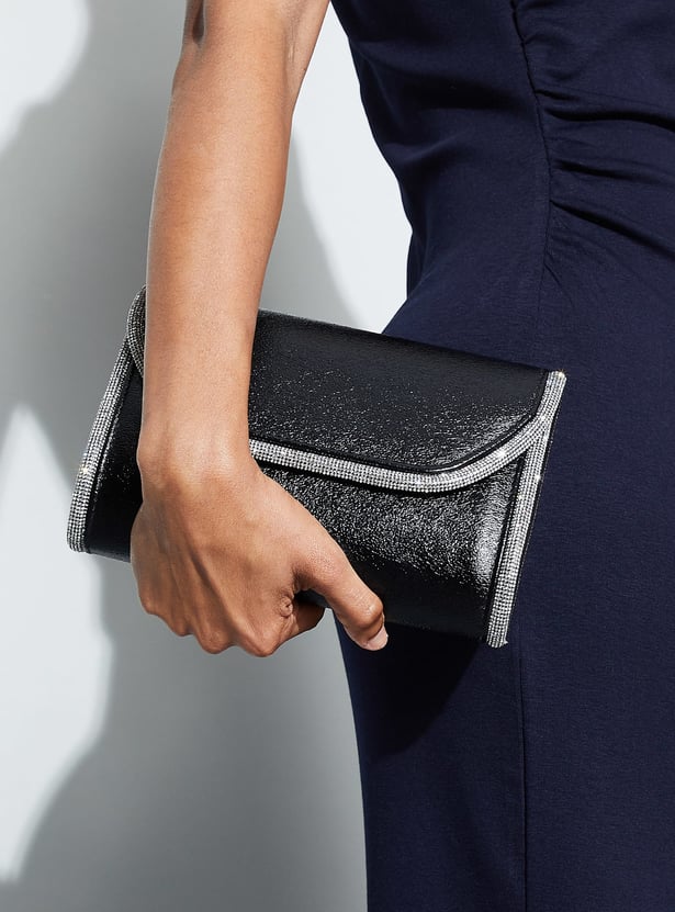 CODE Embellished Envelope Clutch
