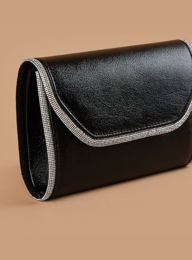 CODE Embellished Envelope Clutch