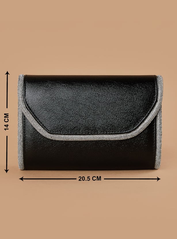 CODE Embellished Envelope Clutch